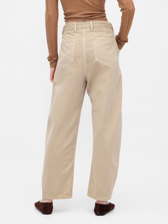 Women's Fabric Trousers Wicker Beige