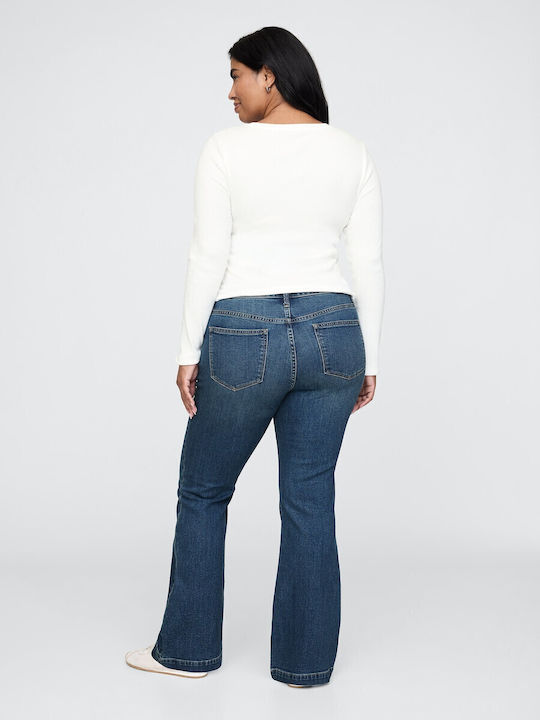 Niedrig tailliert Damenjeans in Schlanker Passform Medium Wash