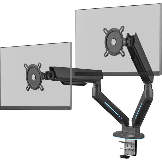One All DM8210 Stand Desk Mounted for 2 Monitors up to 21" with Arm