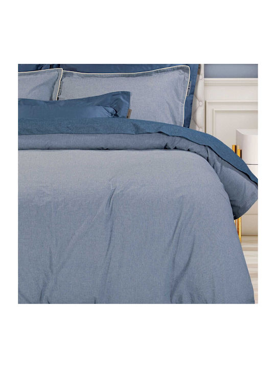 Greenwich Polo Club Duvet Cover Set Cotton Queen with 2 Pillowcases 220x240 Essential Blue