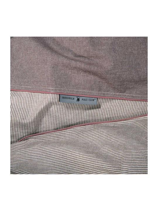 Greenwich Polo Club Duvet Cover Set Cotton Queen with 2 Pillowcases 220x240 Essential Grey