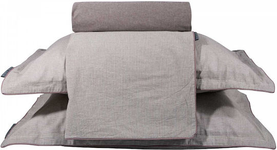 Greenwich Polo Club Duvet Cover Set Cotton Queen with 2 Pillowcases 220x240 Essential Grey