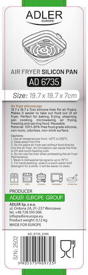 Στρογγυλή Σιλικόνη Φόρμα για Air Fryer 19.7 εκ Επαναχρησιμοποιούμενη Χωρίς BPA Κατάλληλη για Τρόφιμα