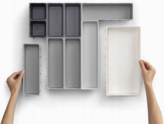 Verk Group Tăvi Pentru Tacâmuri De Sertar Din Plastic 52x43.5x5cm 10 Bucăți Albe