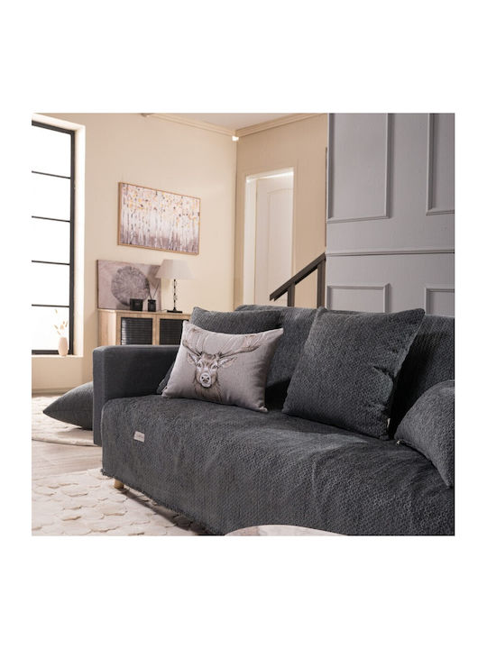 Teoran Richmond Armchair Throw Chenille 180x150cm 11