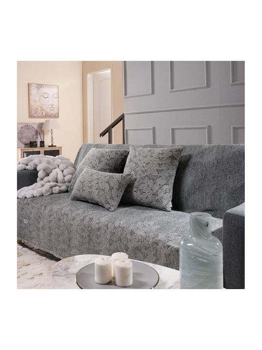 Teoran Charlotte Viersitzer-Sofa Überwurf Chenille 180x350cm 04