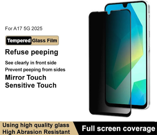 Imak Поверителност Закалено стъкло за цялото лице Черен (Galaxy A17)