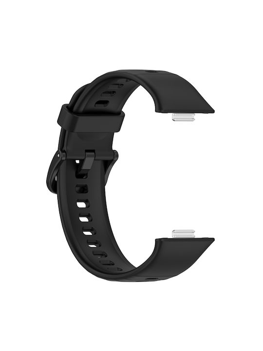Armband Silikon Schwarz (Huawei Watch Fit 3 - Huawei Uhr Fit 3)