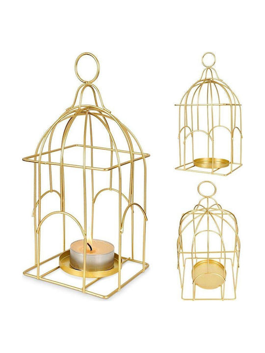 Home Styling Collection Laterne Kerzenhalter Kerze Teelicht Metallisch Gold Käfig Vögel