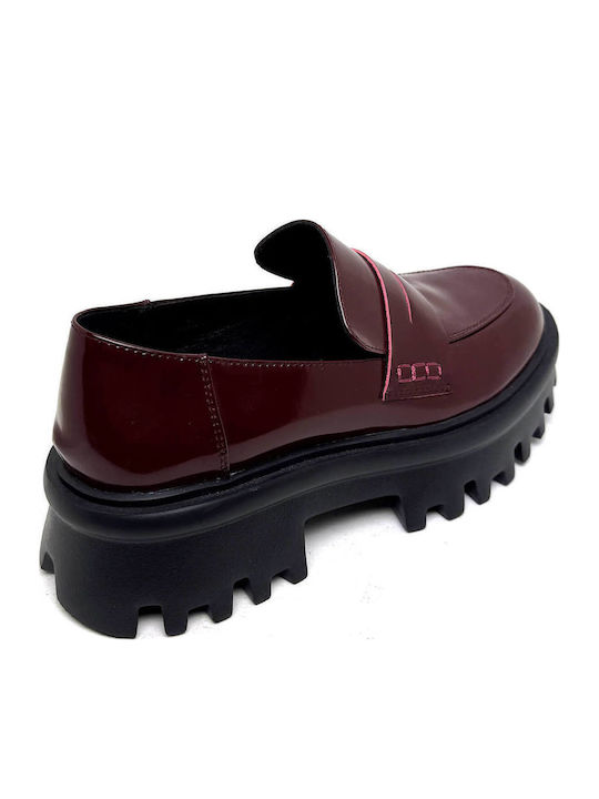 Damen Mokassins in Rot Farbe