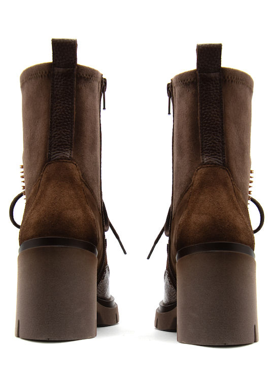Ghete De Piele Dama Ankle Maro