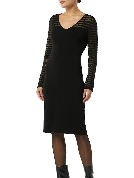 Midi Abendkleid Schwarz