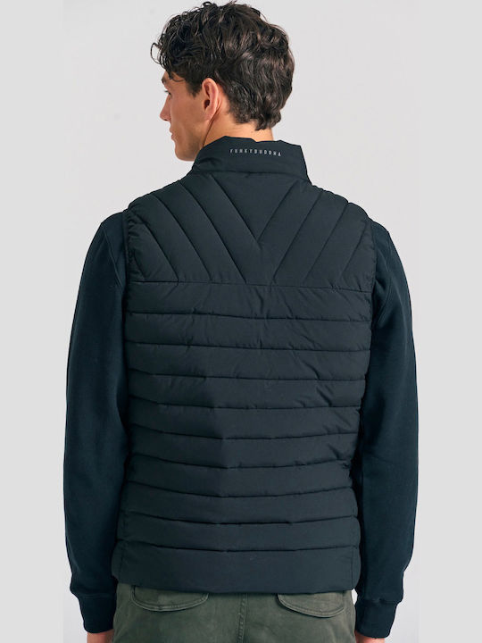 Ärmellos Jacke Puffer Schwarz