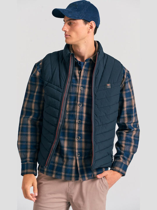 Ärmellos Jacke Puffer Marineblau