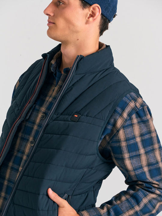 Ärmellos Jacke Puffer Marineblau
