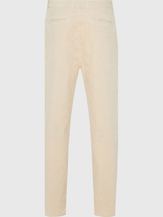 Hose Chino in Lockere Passform Ecru