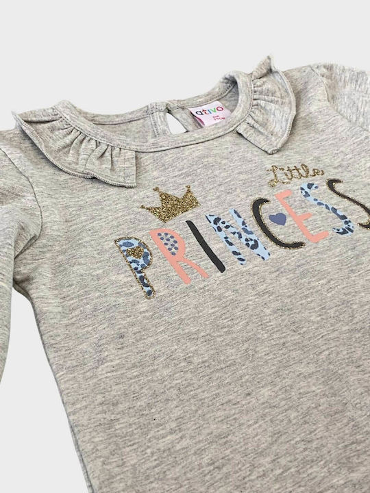 Kinderhemd Langarm Gray