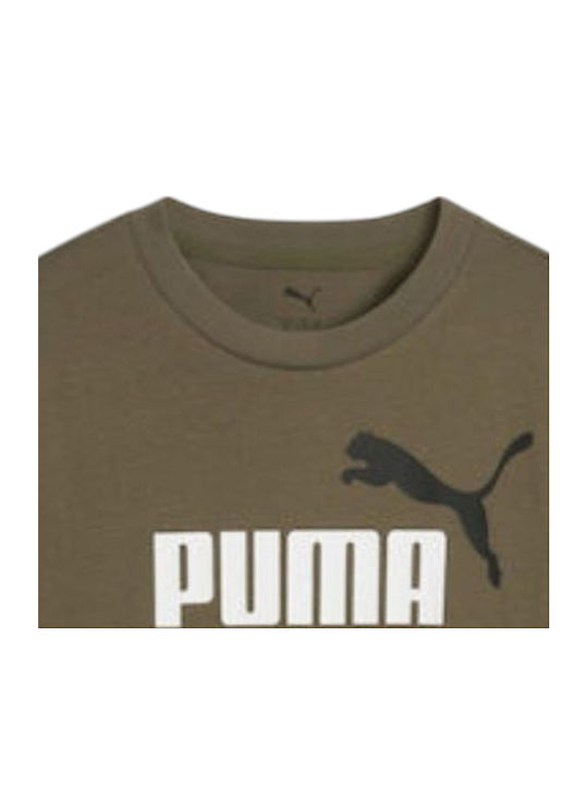 Kids' T-shirt Khaki Logo