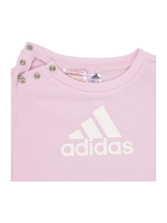 Παιδικό Σετ Φόρμας Ροζ 2τμχ Badge Sport French Terry