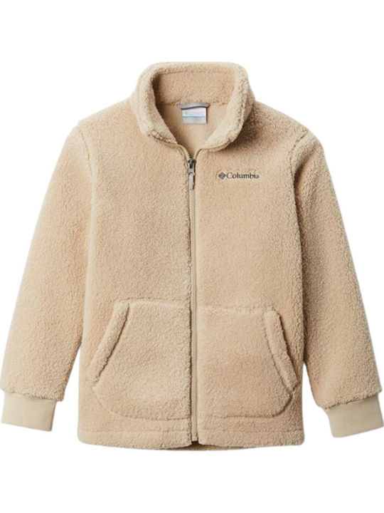 Kids Sweatshirt Cardigan Cotton with Hood Beige RUGGED RIDGE II