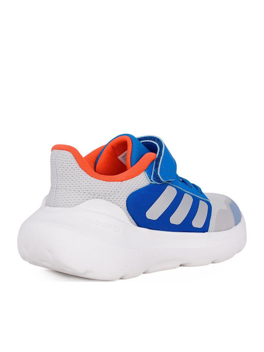 Tensaur Run 3.0 Kids Sports Shoes with Hoop & Loop Closure Grey One Silver Metallic Bright Royal