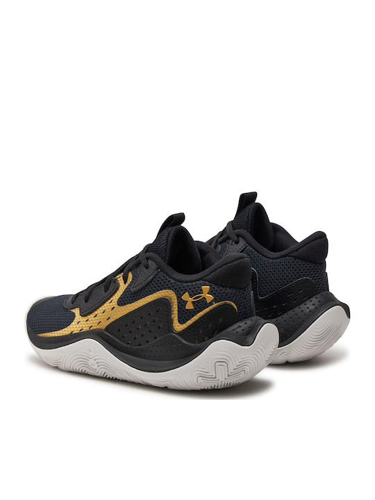 Gs Jet '23 Kids Sports Shoes Basketball with Laces Black