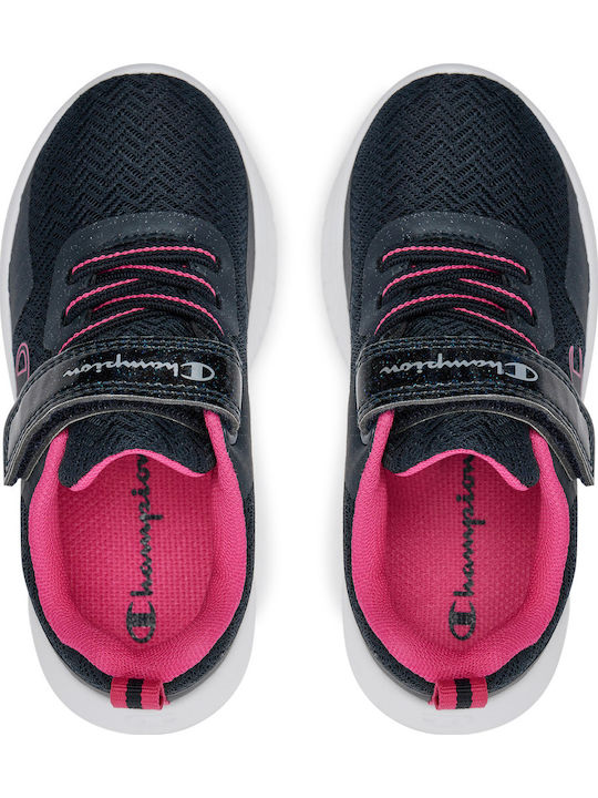 Softy Evolve G Ps Low Cut Kids Sports Shoes Running with Hoop & Loop Closure Black
