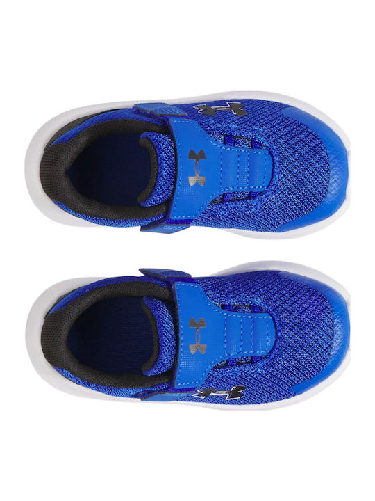 Ua Binf Surge 4 Ac Kids Sports Shoes Running with Hoop & Loop Closure Blue