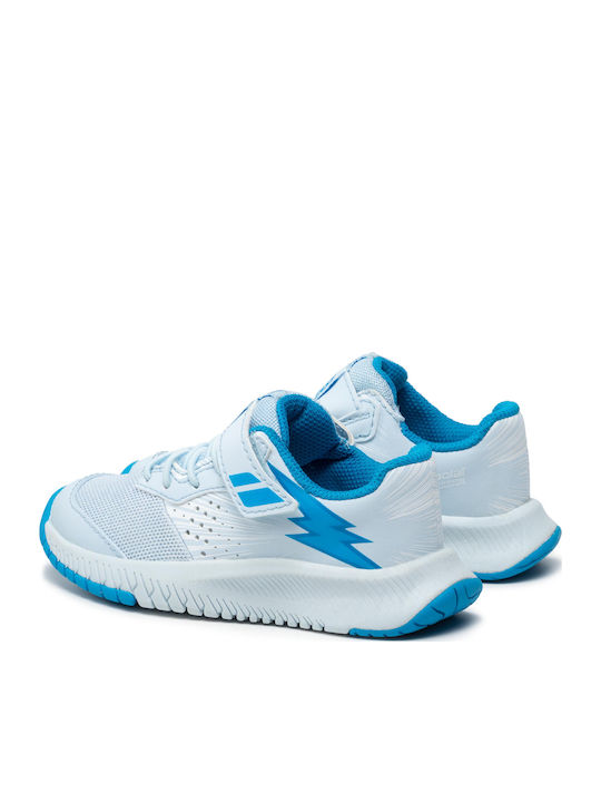 Pulsion All Court Kids Sports Shoes Tennis with Hoop & Loop Closure White