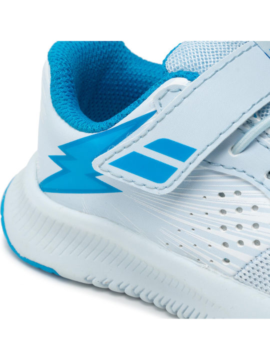 Pulsion All Court Kids Sports Shoes Tennis with Hoop & Loop Closure White