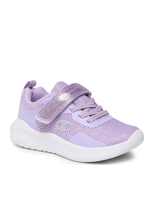 Softy Evolve G PS Kids Sports Shoes Running with Hoop & Loop Closure Purple