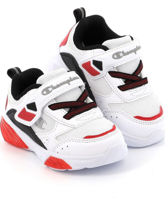 Wave Παιδικά Sneakers με Σκρατς & Φωτάκια Λευκά