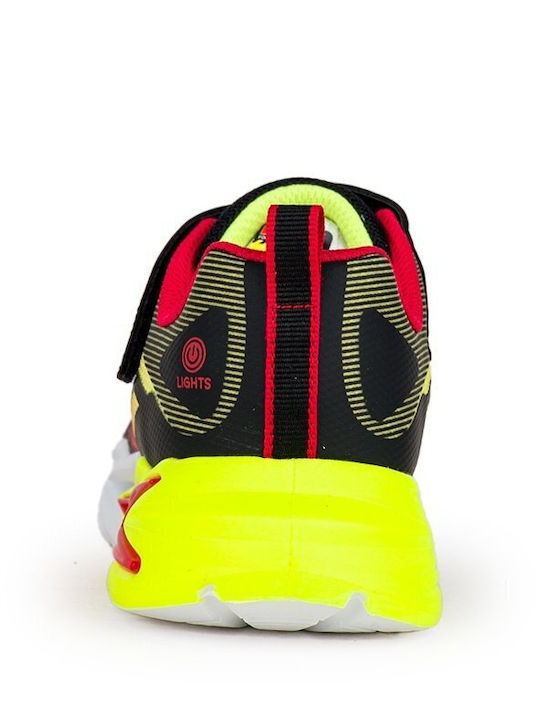 Lighted Gore Kids Sneakers with Scratch & Lights Black