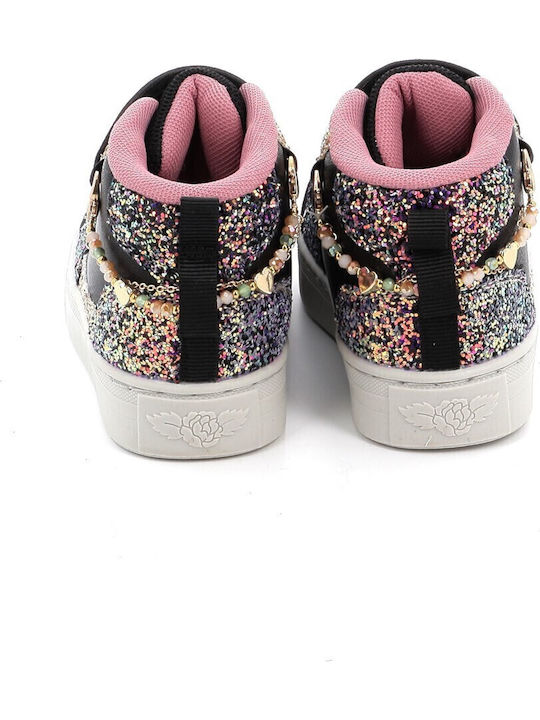 Gioiello Παιδικά Sneakers High με Σκρατς Μαύρα