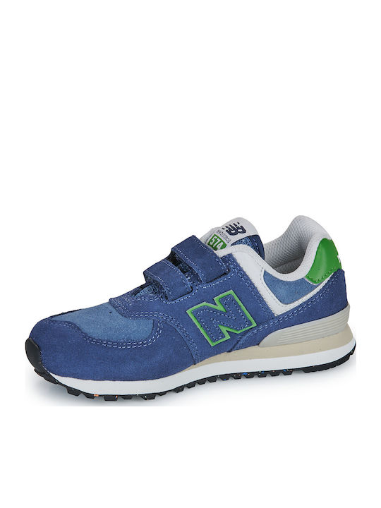 574 Kids Sneakers with Scratch Blue