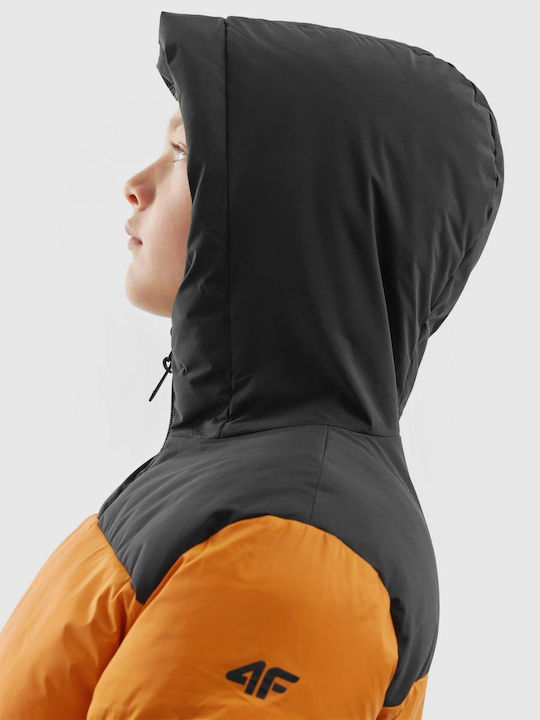 Kinder Freizeitjacke Kurz mit Kapuze Orange