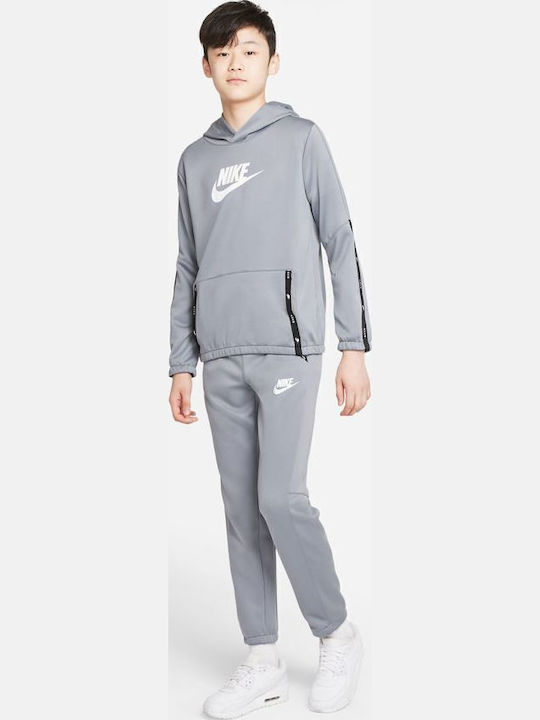 Παιδικό Φούτερ με Κουκούλα και Τσέπες Γκρι Sportswear