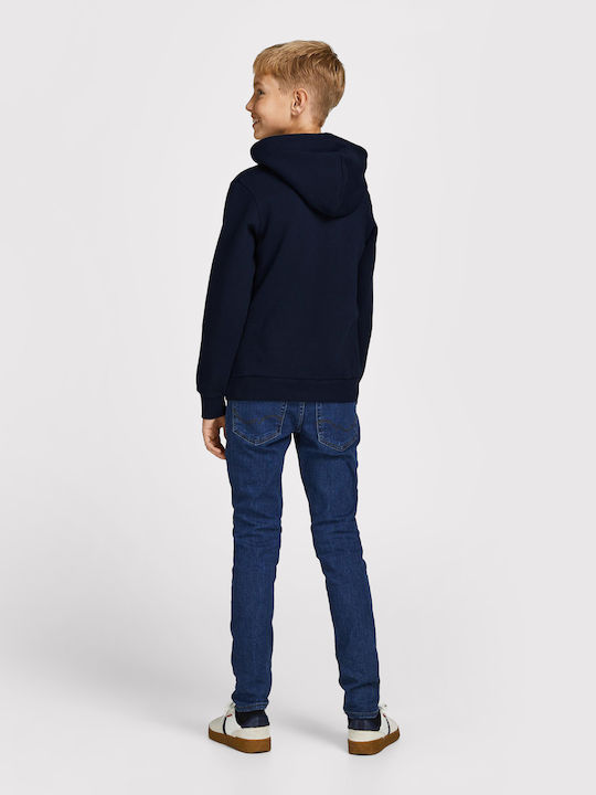 Παιδικό Φούτερ με Κουκούλα και Τσέπες Navy Blazer/Λευκό