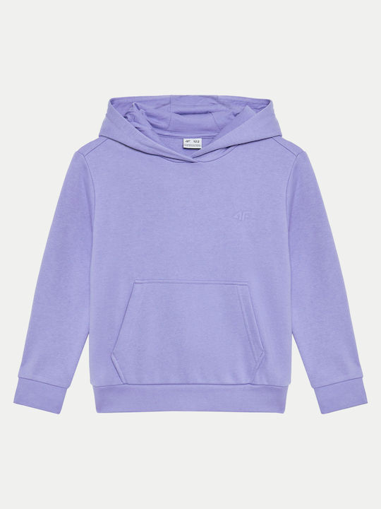 Kids Sweatshirt with Hood and Pockets Lilac