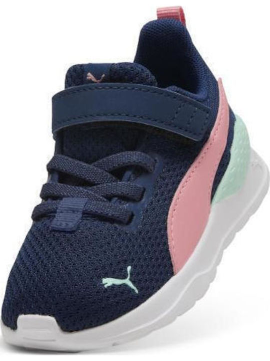 Anzarun Lite Ac Inf Kids Sports Shoes Running with Hoop & Loop Closure Blue