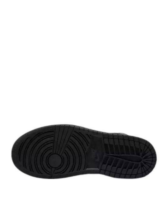 1 Mid PS Kids Sports Shoes Basketball with Laces Black