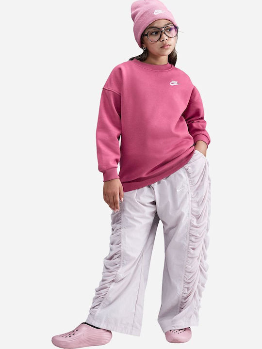 Fleece Παιδικό Φούτερ Ροζ Sportswear Club