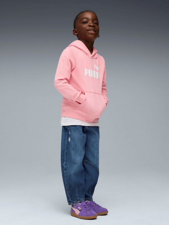 Kids Sweatshirt with Hood and Pockets Pink Hoodie Fl