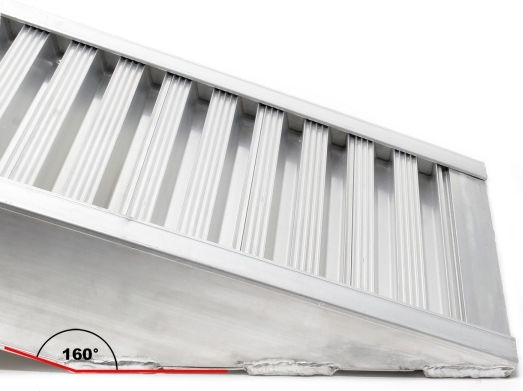Wiltoc Autofahrtreppen Aluminium Ladebrücke 161cm 2025kg Hubgewicht Fahrzeughubbrücke Bis Zu 2 Tonnen