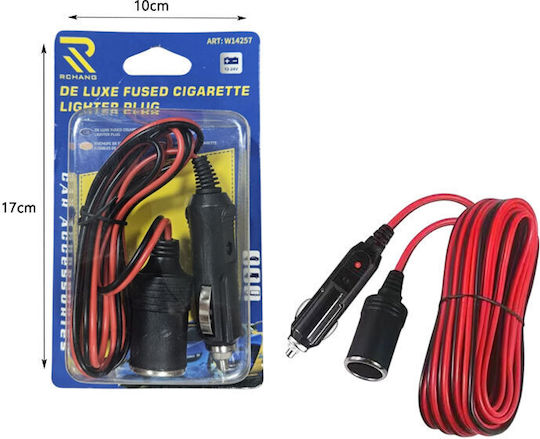 Car Cigarette Lighter Extension Cable 12v De Luxe Fused Cigarette Lighter Plug