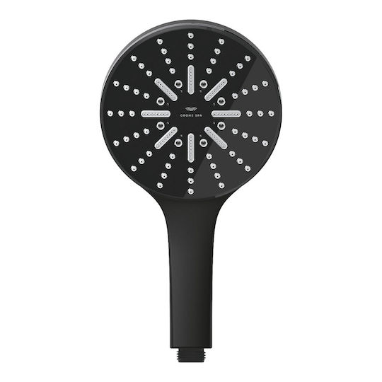 Rainshower Aqua 130 Τηλεφωνο Ντους Τριων Λειτουργιων Phantom Black 101676kf00 Grohe