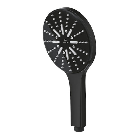 Rainshower Aqua 130 Τηλεφωνο Ντους Τριων Λειτουργιων Phantom Black 101676kf00 Grohe