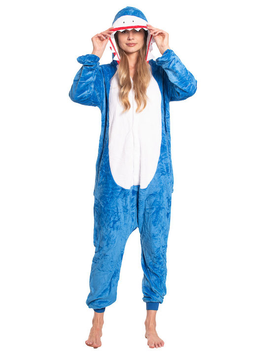Winter Women's Blue Onesie Pajama