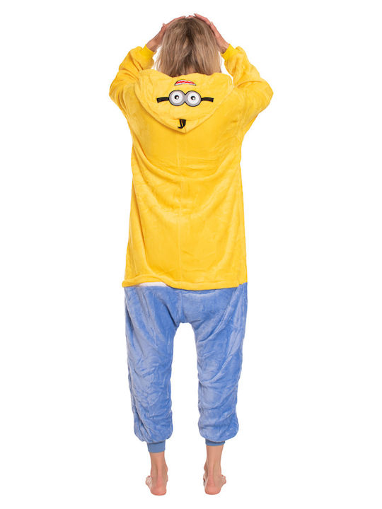 Χειμερινή Γυναικεία Ολόσωμη Πιτζάμα Yellow
