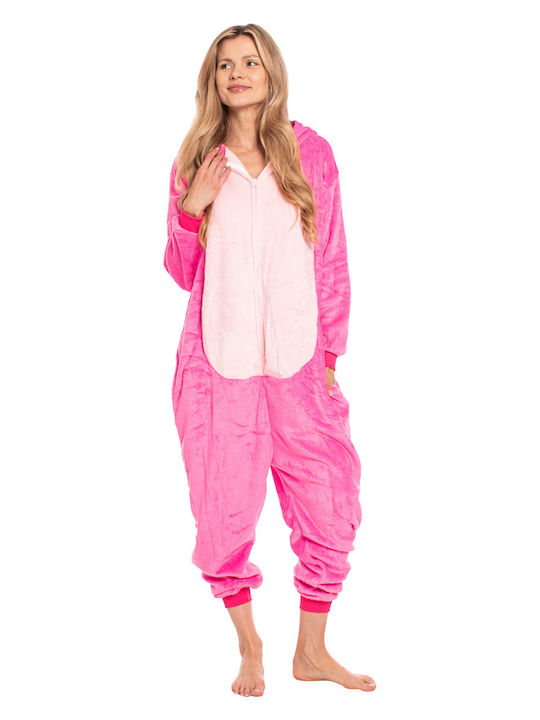 Winter Women's Onesie Pajama Pink